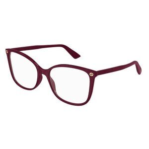NEW GUCCI EYEGLASSES BURGUNDY WOMEN EYEWEAR GUCCI GG0026O 012